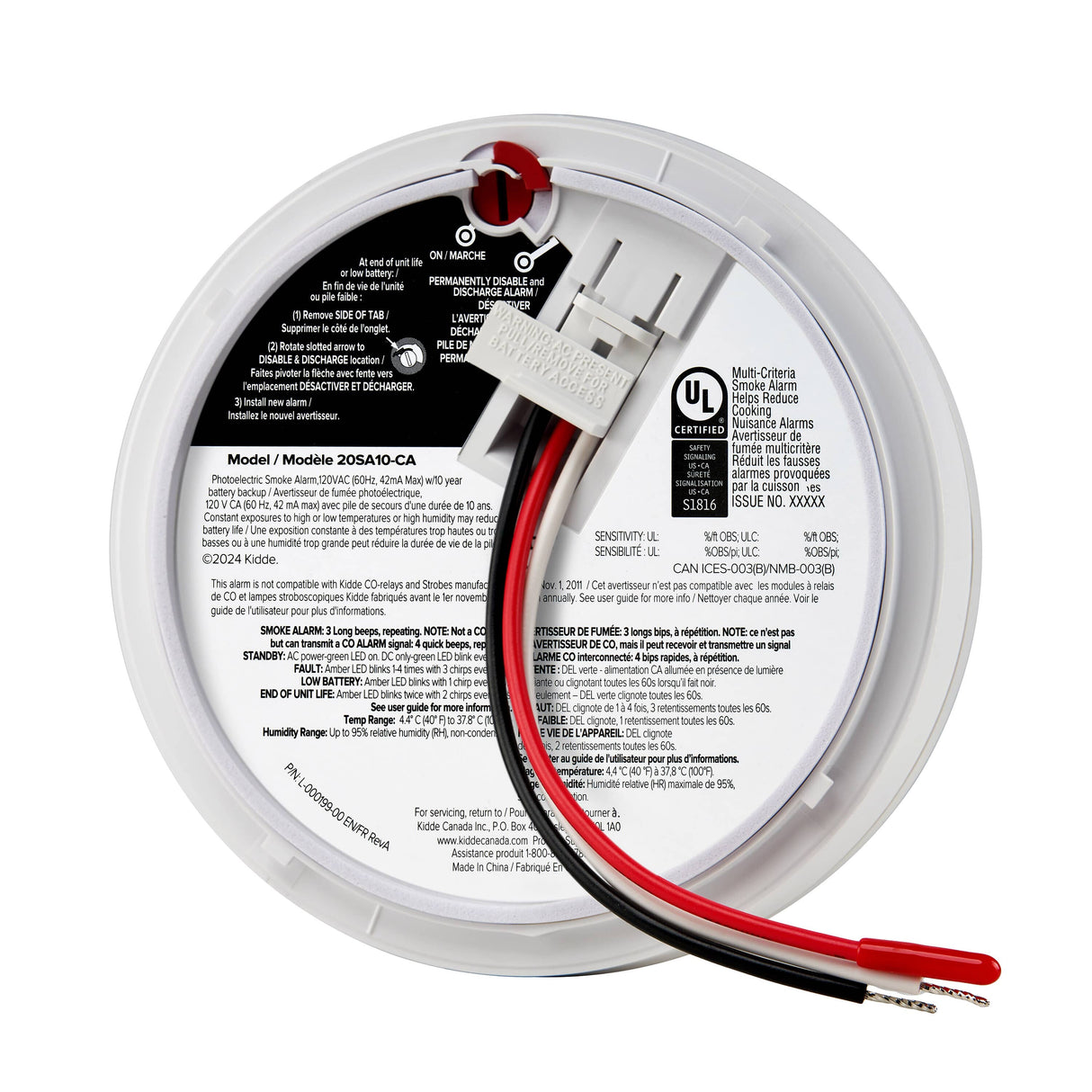Hardwired Smoke Detector with Worry Free 10 Year Backup Battery