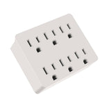3 Wire 6 Outlet White Wall Tap