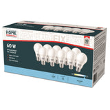 9W A19 Medium Base Daylight Non-Dimmable LED Light Bulbs - 10 Pack