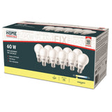 9W A19 Medium Base Warm White Non-Dimmable LED Light Bulbs - 10 Pack