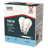 14W A19 Medium Base Daylight Non-Dimmable LED Light Bulbs - 2 Pack
