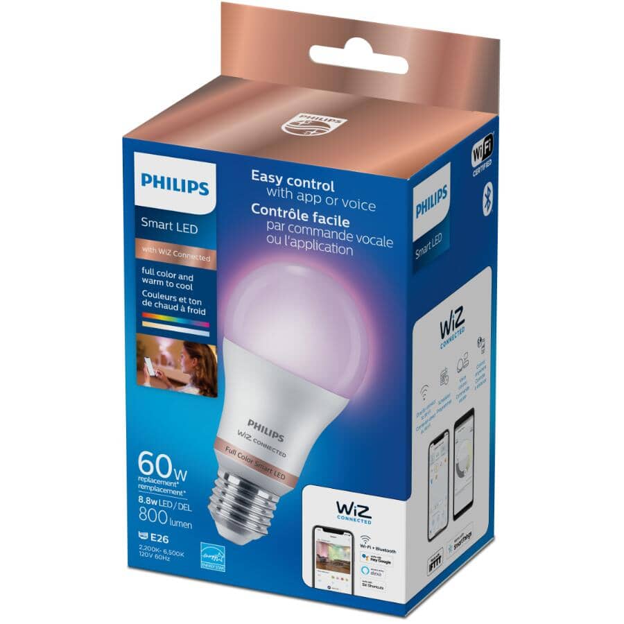 8.8W A19 Full Colour & Tunable Smart LED Light Bulb