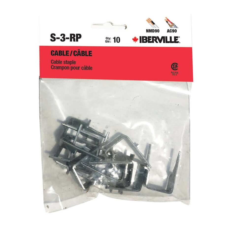 10/3 Steel Cable Staples - 10 Pack
