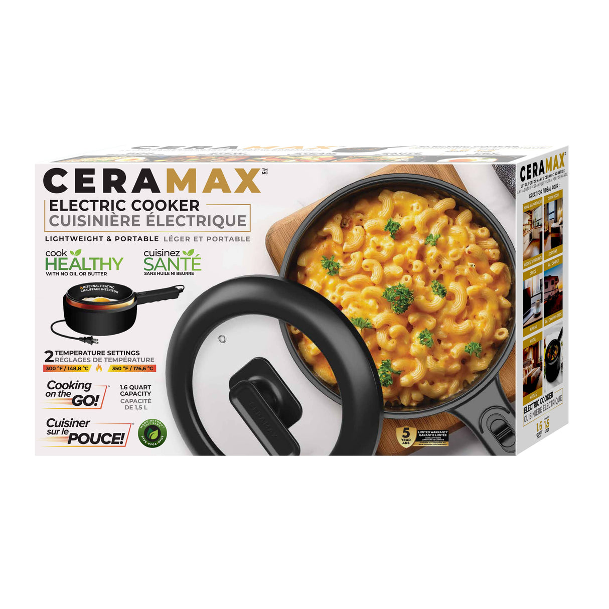 Electric Cooker - 1.5 L, Black