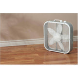 20" Box Fan - with Built-In Carry Handle + 3 Speeds, White