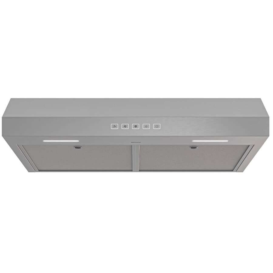 Glacier 30" Under Cabinet Range Hood - 350 Max Blower CFM, Stainless Steel