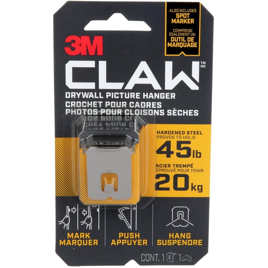 CLAW Drywall Picture Hanger - 45 lb