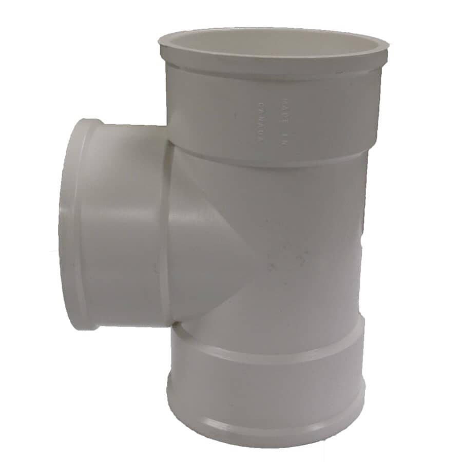 4" Hub x Hub x Hub PVC Straight Sewer Tee