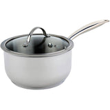 Stainless Steel Saucepan with Glass Lid - 3.2 L