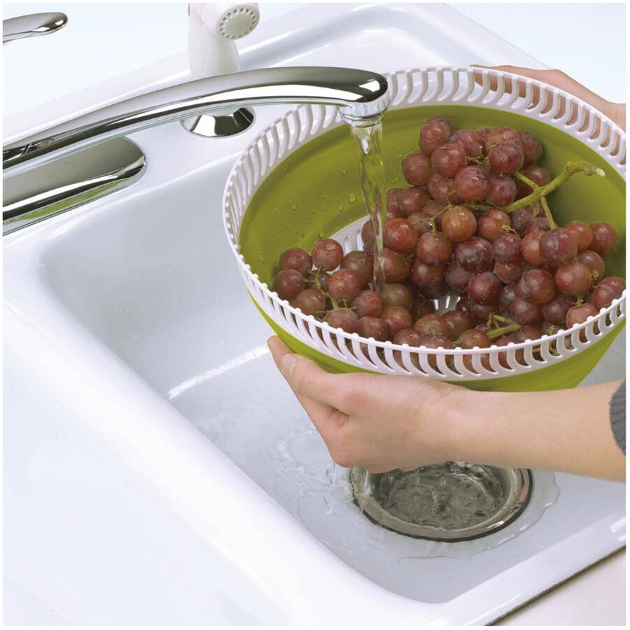 3 L Collapsible Salad Spinner - Green