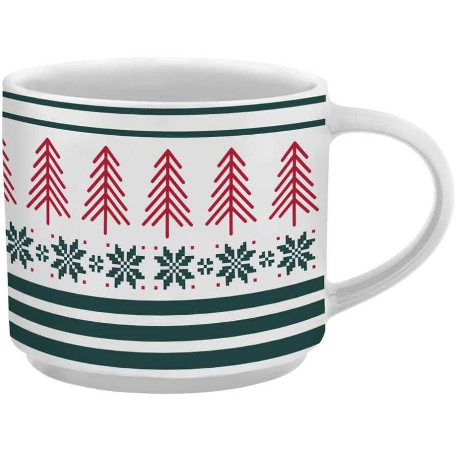 Holiday Tree Mugs - Set of 2