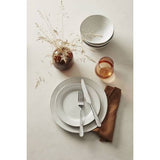Ridge Stoneware Dinnerware Set - White, 12 Piece