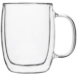 Glass Americano Coffee Mug Set - Clear, 12 oz