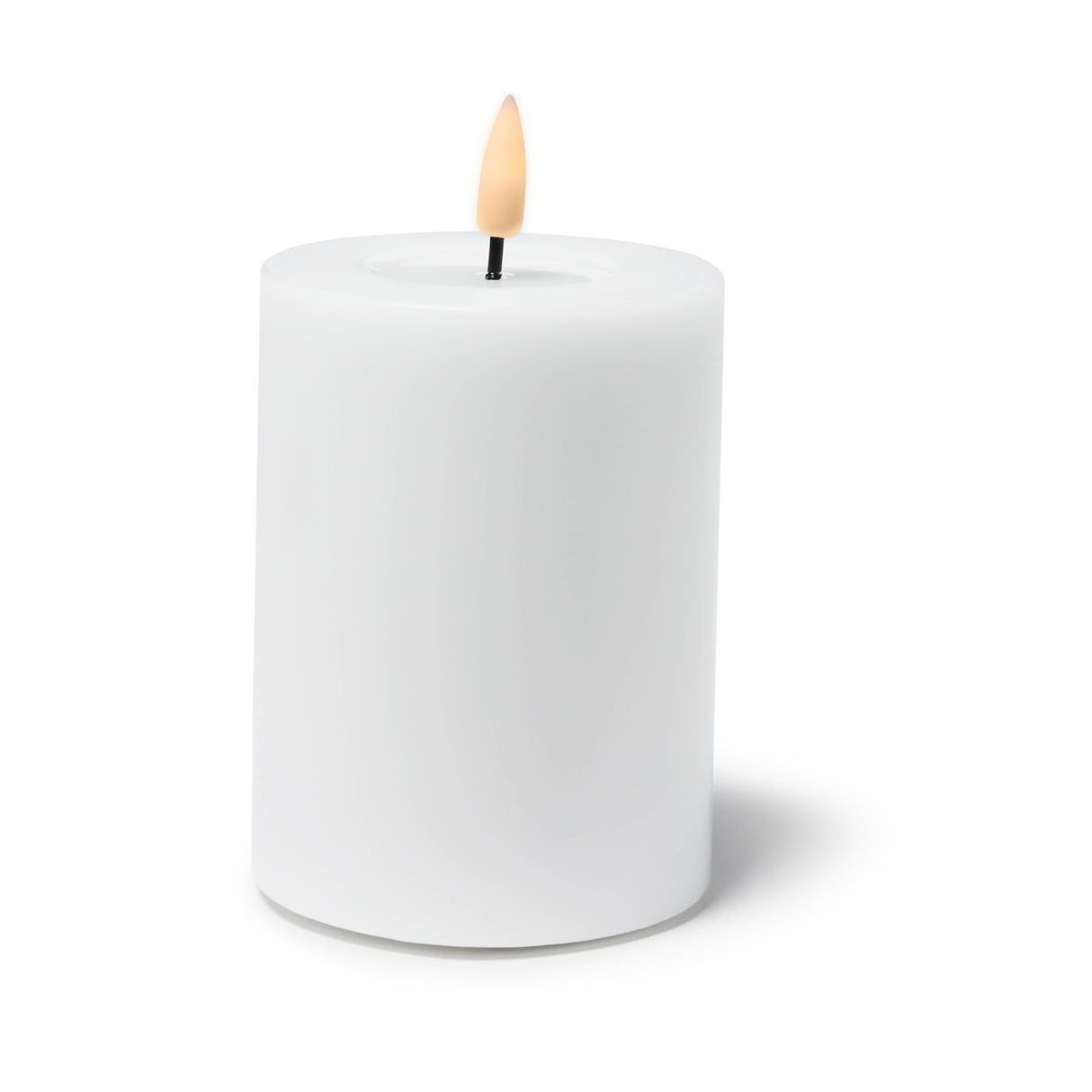 LED Flameless Battery Operated Pillar Candle - White, 3" x 4"