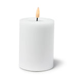 LED Flameless Battery Operated Pillar Candle - White, 3" x 4"