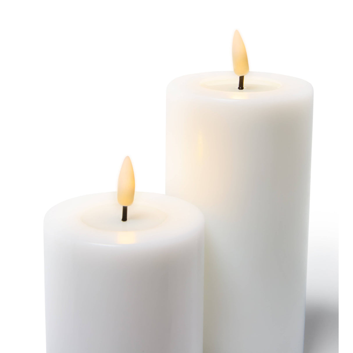 LED Flameless Battery Operated Pillar Candle - White, 3" x 4"