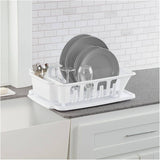 Dish Drainer & Tray - White, 18.7" x 13.7"