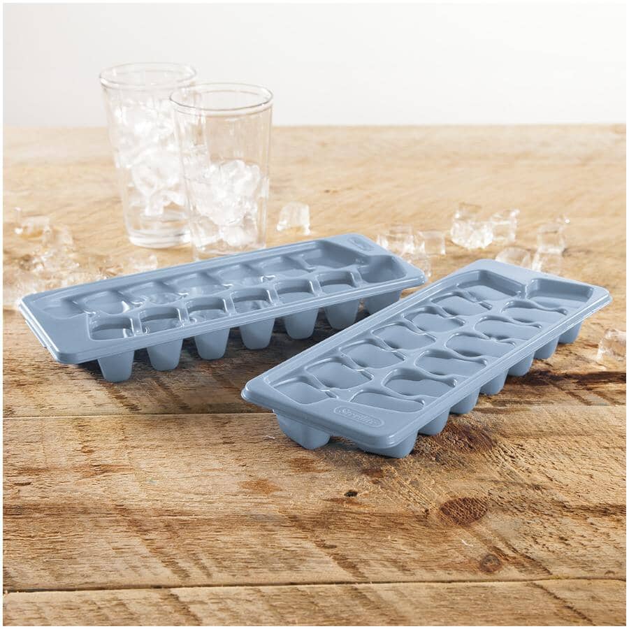 Plastic Ice Cube Trays - Blue, 2 Pack