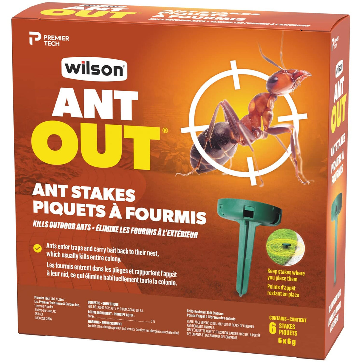 AntOut Outdoor Ant Stakes - 6 Pack