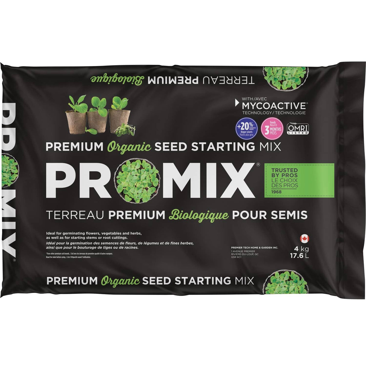 Premium Seed Starting Potting Soil Mix - 17.6 L