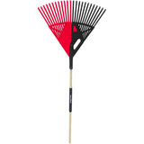 66" 3-in-1 Leaf Rake with 24 Plastic Tines