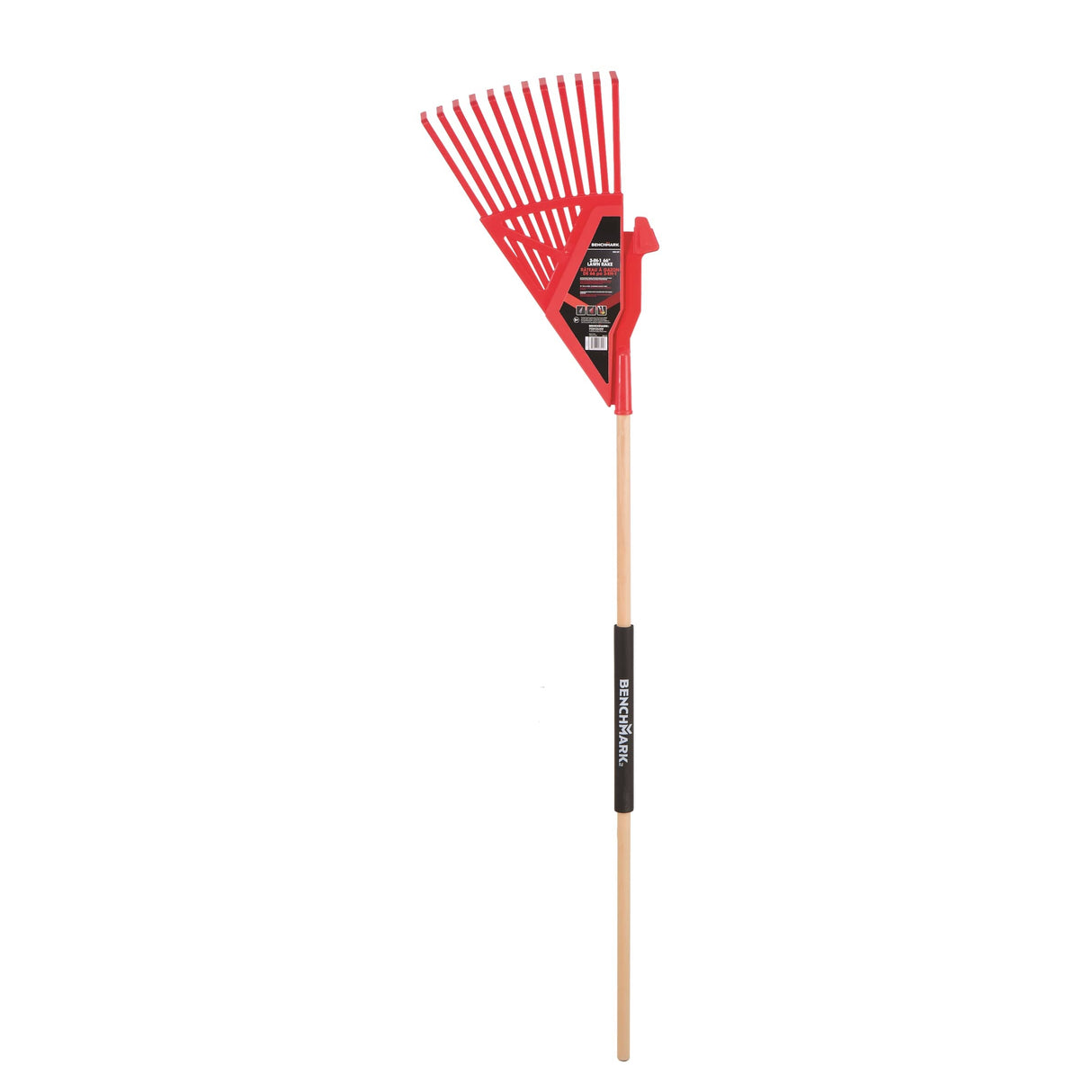 66" 3-in-1 Leaf Rake with 24 Plastic Tines