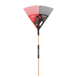 66" 3-in-1 Leaf Rake with 24 Plastic Tines