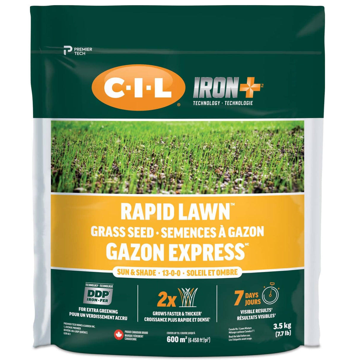 Iron+ Premium Sun & Shade Grass Seed - 3.5 kg
