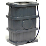45Gal Charcoal Grey Wood Grain Flat Back Rain Barrel