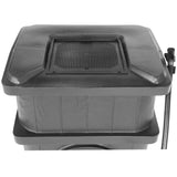 45Gal Charcoal Grey Wood Grain Flat Back Rain Barrel