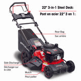 200cc Self-Propelled Gas Lawn Mower - with Variable Speed & Electric Start, 22"