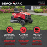 42" 16HP Gas-Powered Hydrostatic Lawn Tractor