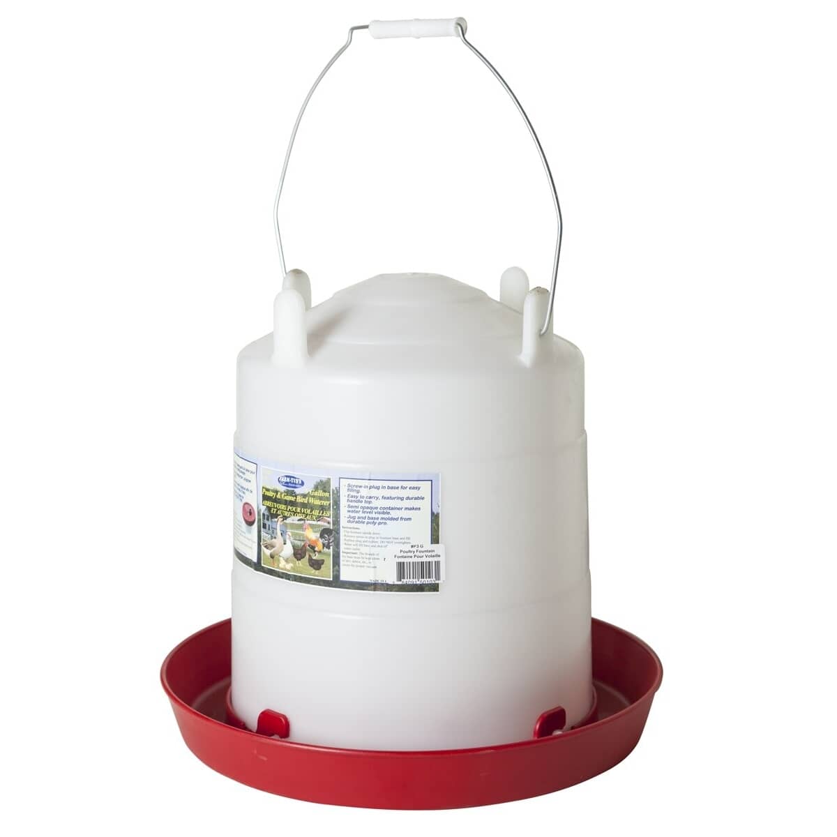 3 Gal Polypropylene Poultry Waterer