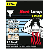 Clear Hard Glass Heat Lamp - 175W