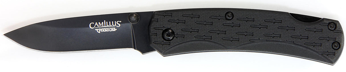 Camillus CAM-19197-003 CamLite Mini 5" Carbonitride Titanium Folding Knife, 440 Stainless Steel