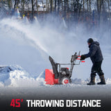 252cc 2-Stage Snow Blower with LED Light - 26"