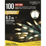 100 LED Warm White Mini Light Set with Green Wire