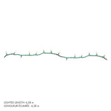 100 LED Warm White Mini Light Set with Green Wire