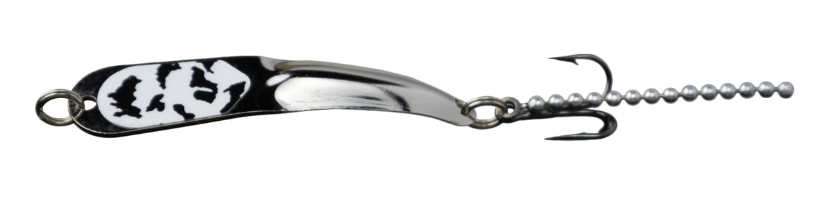 Iron Decoy Steely 2 SBW Steely Spoon Size 2, 2", 1/10 oz, Silver Black White