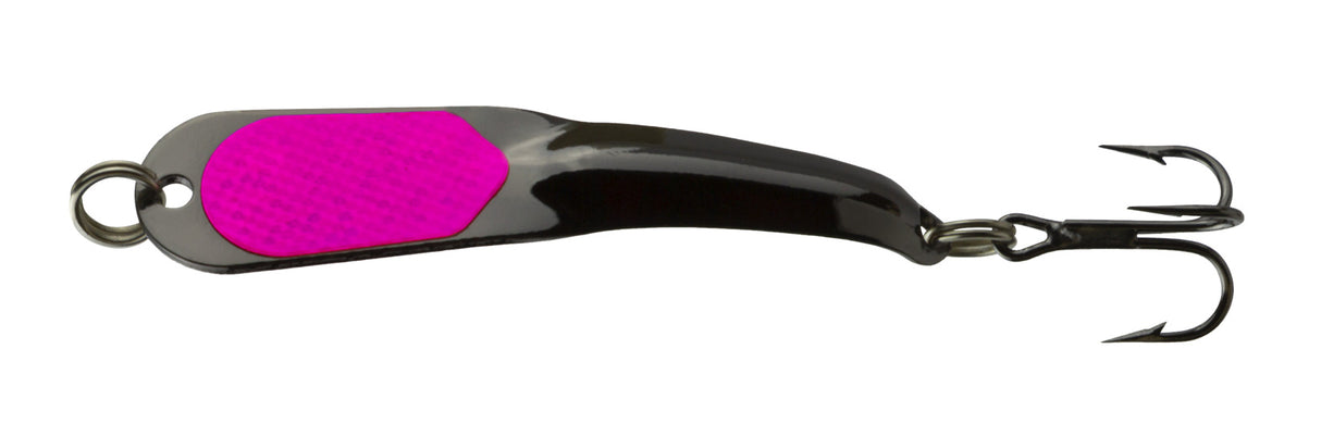 Iron Decoy Steely 2 BHP Steely Spoon Size 2, 2", 1/10 oz, Black Hot Pink