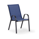 Textilene Sling Dining Chair - Medieval Blue