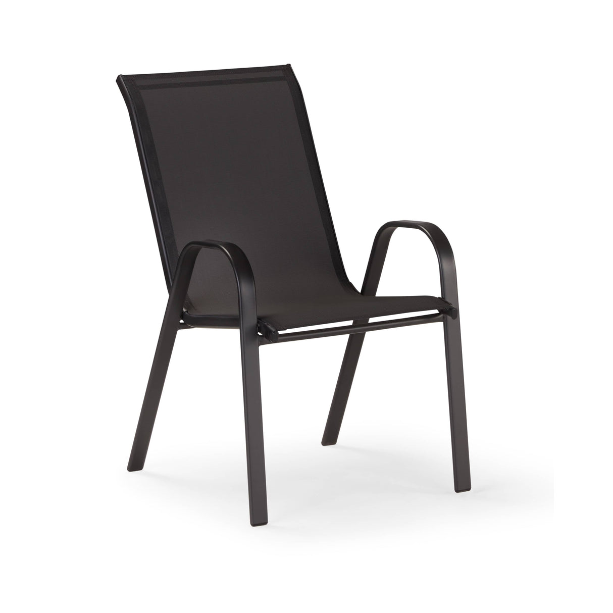 Textilene Sling Dining Chair - Black