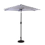 9' Tilt & Crank Market Umbrella - Navy & White Stripe