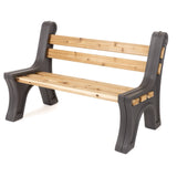 Custom Length Lightweight Indoor or Outdoor Bench Ends - Graphite, 2 Pack