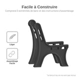 Custom Length Lightweight Indoor or Outdoor Bench Ends - Graphite, 2 Pack