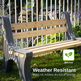 Custom Length Lightweight Indoor or Outdoor Bench Ends - Graphite, 2 Pack