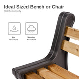 Custom Length Lightweight Indoor or Outdoor Bench Ends - Graphite, 2 Pack