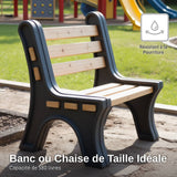 Custom Length Lightweight Indoor or Outdoor Bench Ends - Graphite, 2 Pack