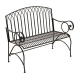 44" Metal Classic Garden Bench - Black