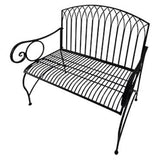 44" Metal Classic Garden Bench - Black